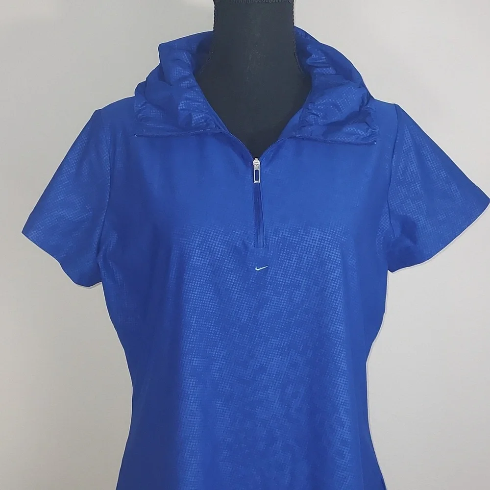 Nike Golf Dri-Fit Blue Zip Front Performance Top Women's Size Large